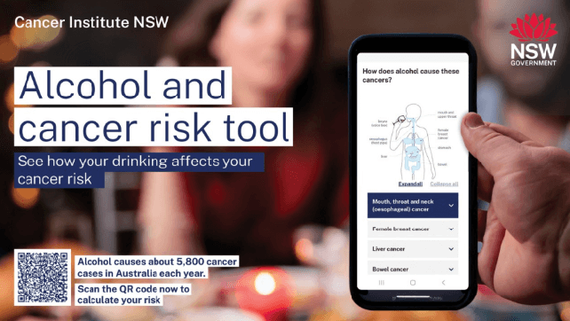 An example of the digital screens promoting the alcohol Tool.