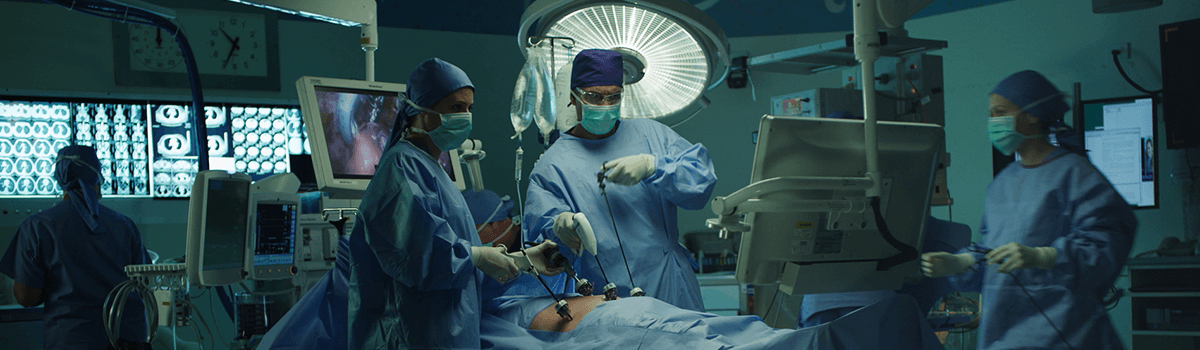 Doctors performing surgery