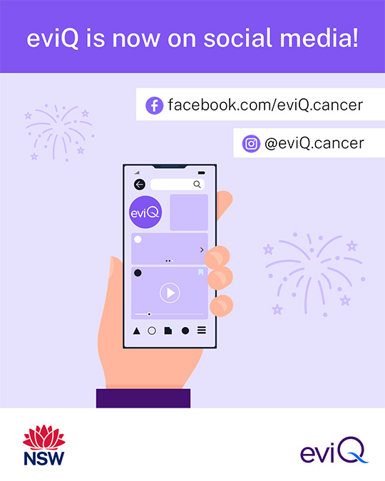 Infographic showing the eviQ instagram page