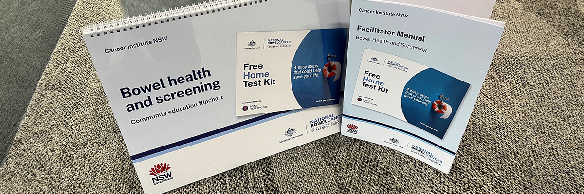 A picture of the bowel health and screening facilitator manual