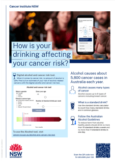 An example of a flyer promoting the alcohol Tool.