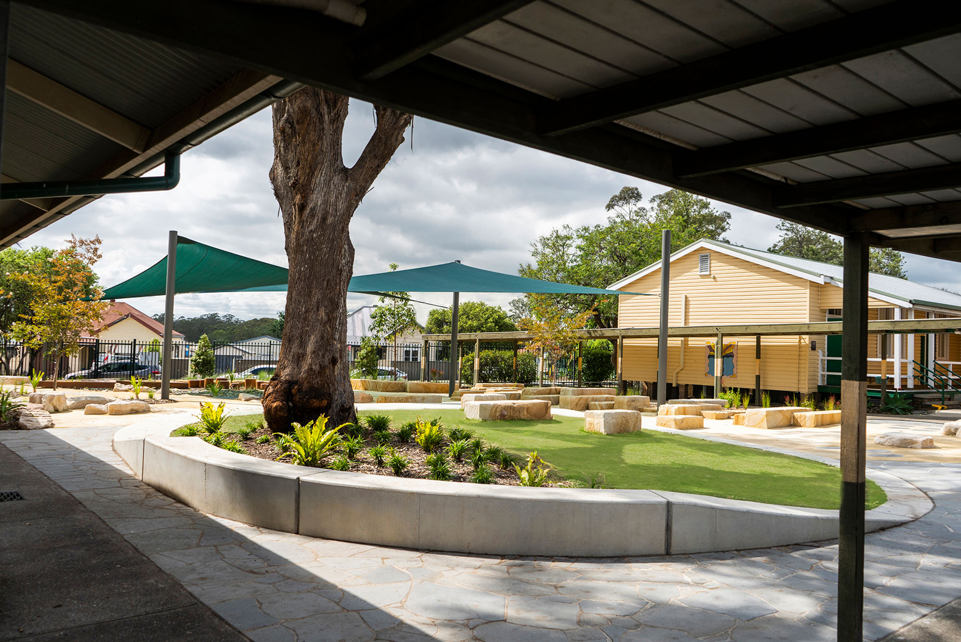 A shot of the renovated playground