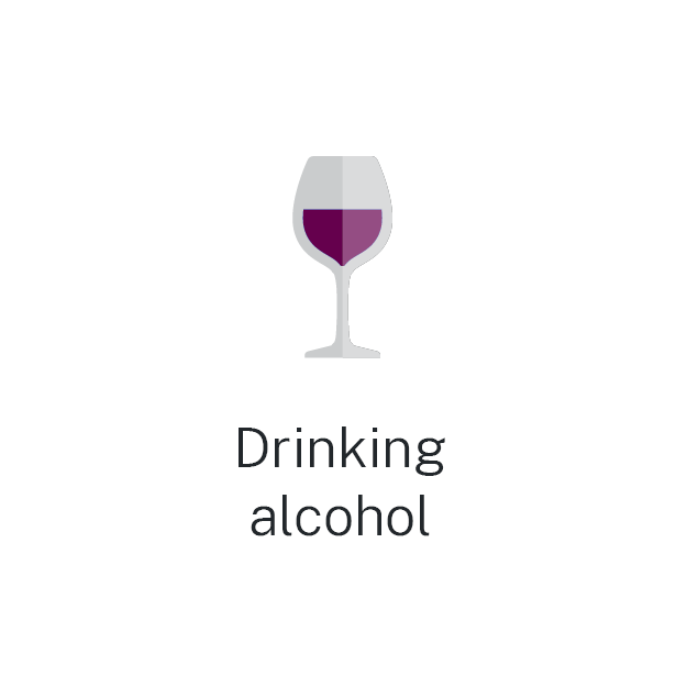 Attributed to drinking alcohol